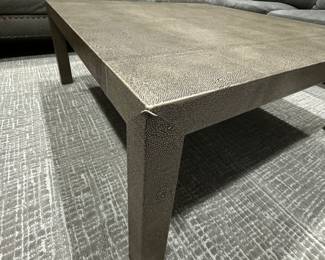 Faux Shagreen Cocktail Table. Measures 42" x 42" x 17" H. Photo 2 of 3.