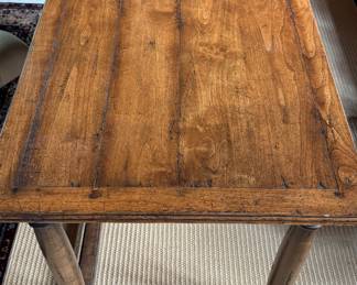 Baker Walnut Two-Drawer Writing Desk. Measures 54" W x 28" D. Photo 3 of 3.