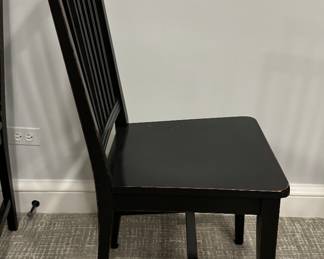 Set of 4 Ebonizned Wood Side Chairs. Photo 3 of 3.