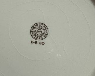 Vintage American Chinaware Corp Pattern E-9-30. Photo 3 of 3.