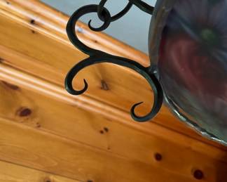 Ulla Darni Ltd. One-Of-A-Kind, Hand-Forged Metal Floral Motif Chandelier. Measures 44" W. Photo 3 of 3.