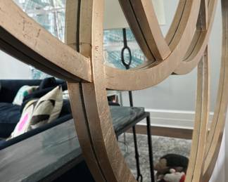 "Rosco" Abstract Mirror in Italian Silver Finish. Measures 70" W x 87" H. Photo 3 of 4.