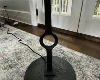 Pair of Wrought Iron Floor Lamps. Each Measures 60" H. Photo 2 of 3.