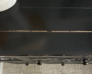 Hickory Chair Ebonized Hand-Carved Solid Maple Chest of Drawers. Adapted from a Ceremonial Chest at the Museum of New Mexico. Measures 44" W x 20" D x 40" H. Photo 2 of 4.