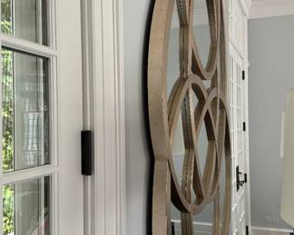 "Rosco" Abstract Mirror in Italian Silver Finish. Measures 70" W x 87" H. Photo 4 of 4.