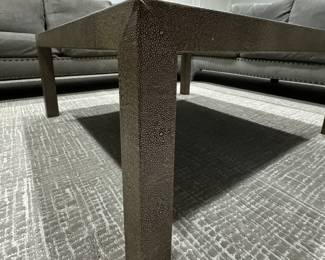 Faux Shagreen Cocktail Table. Measures 42" x 42" x 17" H. Photo 3 of 3.