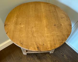 Pine Side Table. Measures 28" D x 28" H. Photo 2 of 3.