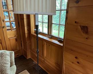 Metal Floor Lamp with Hand-Blown Glass Finial. Measures 58" H. Photo 1 of 3.