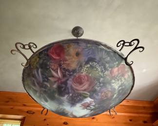 Ulla Darni Ltd. One-Of-A-Kind, Hand-Forged Metal Floral Motif Chandelier. Measures 44" W. Photo 1 of 3.