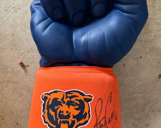 Autographed Bears Blue First (Damaged). Photo 1 of 2.