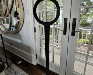 Pair of Wrought Iron Floor Lamps. Each Measures 60" H. Photo 3 of 3.