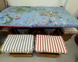 Kids Craft Table with 4 Stools.