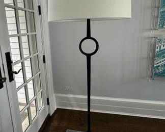 Pair of Wrought Iron Floor Lamps. Each Measures 60" H. Photo 1 of 3.