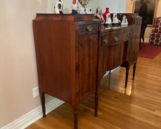 T5 - $595. Antique Federal Style Side Board. Measures 26" deep x 75" long x 50.5" tall.