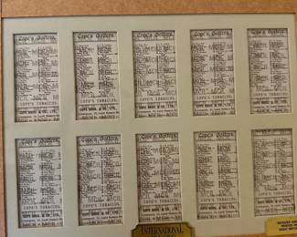 T183 - $25. Reissued Cope's Golfer Tobaccos Cards. Measures 9.5" x 11.5"