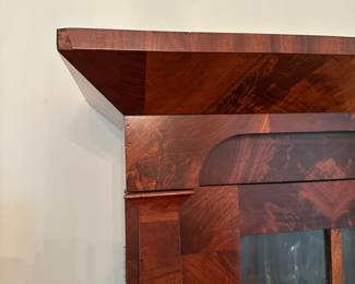 T11 - $375. Antique Secretary Desk / Bookcase. Measures 20" deep x 45.5" wide at the top x 71.75" tall. Moves in 2 pieces. Overall very good antique condition. 