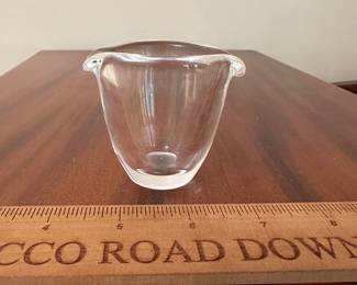 T90 - $50. Steuben Glass Double Spout sauce cup