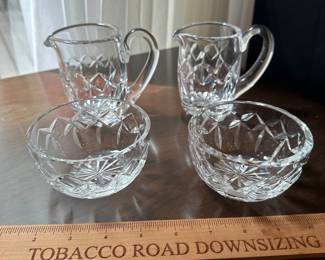 T118 - $25 each. Waterford Cream & Sugar set. 