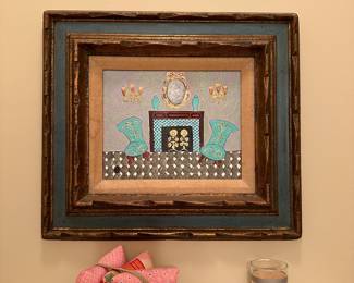 T36 - $450. "Aesthetic Dreams" Folk Art by Judy Henn. Measures 16" x 18". 