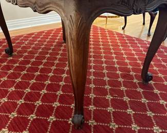 T21 - $325. Expandable French Table with Parquet Top. Measures 35" wide x 54.5" long x 30" tall. Each leaf adds 20". Top has signs of use - maybe sun fading? Structurally sound!