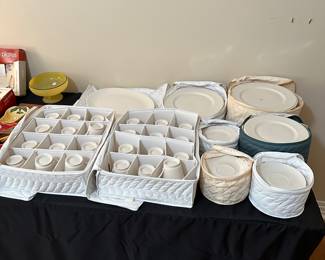 T172 - $60.  Large set of Unmarked Set of Dishes. 