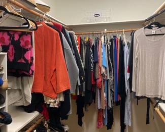 Large Closet of Ladies Clothing. Mostly Large/XL with brands like Cabi, Chicos, Talbots etc. 