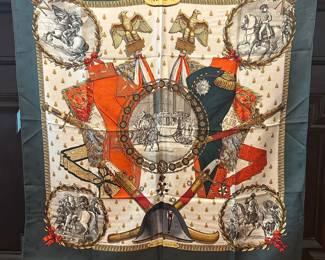 T47 - $150. 36" square Hermes Scarf "Napoleon"