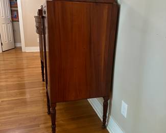 T5 - $595. Antique Federal Style Side Board. Measures 26" deep x 75" long x 50.5" tall.