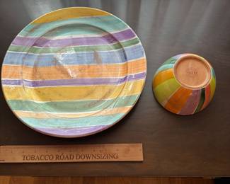 T154 - $35. Vietri Serving Platter & Matching Bowl 