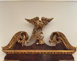 T8 - $275. Made in Italy. "La Barge" brand. Federal Style Wall Mirror with gold gilt. Measures 27" wide x 56" tall. 