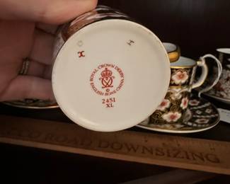 T67 - $40. Royal Crown Derby. Saucers & Cups. 11 pcs. 