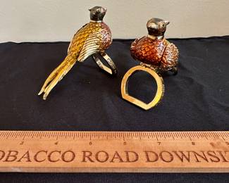 T113 - $75. Set of 10. St John home Pheasant napkin rings. 
