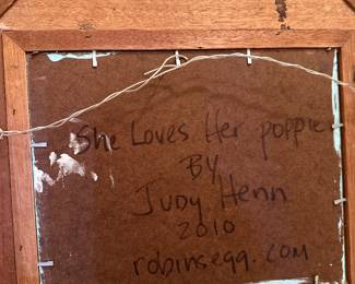 T38 - $450. "She Loves Her Poppie" by Folk Art by Judy Henn. 