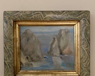 T157 - $65. Small original painting. No signature. Measures 10" x 11". 