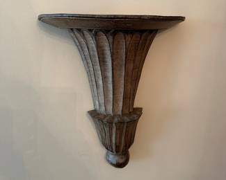 T15 - $25. Pair of Wall Shelves. Measures 13" wide x 15" tall x 6" deep. 