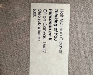 T10 - $125. Original painting by Holt McLean Cleaver. Measures 12" x 16". "Thinking of You"