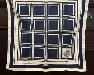 T59 - $20. "The Pingry School" 21" square silk scarf. 