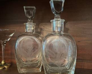 T19 - $25 each. Crystal Decanter