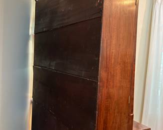 T11 - $375. Antique Secretary Desk / Bookcase. Measures 20" deep x 45.5" wide at the top x 71.75" tall. Moves in 2 pieces. Overall very good antique condition. 