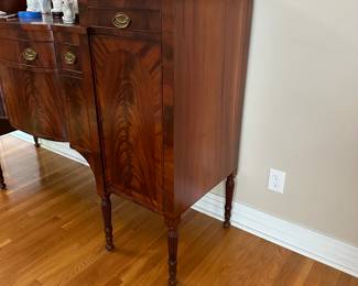 T5 - $595. Antique Federal Style Side Board. Measures 26" deep x 75" long x 50.5" tall.