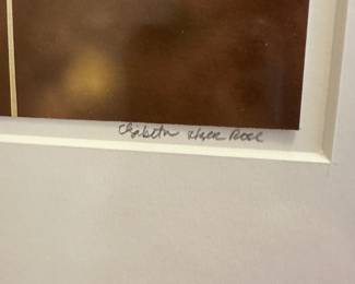 T178 - $40. Signed & Framed Photograph. Elizabeth Hyer Roce