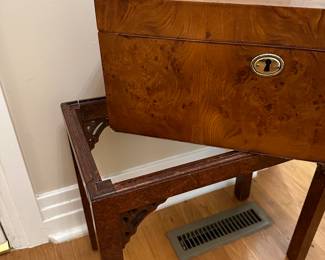 T40 - $45. Box lifts off stand. Measures 19" wide x 11" deep x 24" tall. 