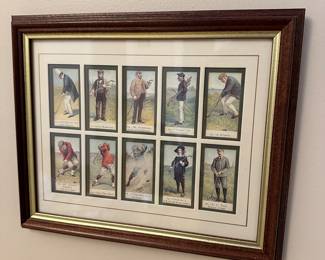 T183 - $25. Reissued Cope's Golfer Tobaccos Cards. Measures 9.5" x 11.5"