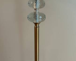 T61 - $25. Floor Lamp. Measures 5' tall. Brass/Gold Tone. 
