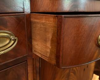 T5 - $595. Antique Federal Style Side Board. Measures 26" deep x 75" long x 50.5" tall.