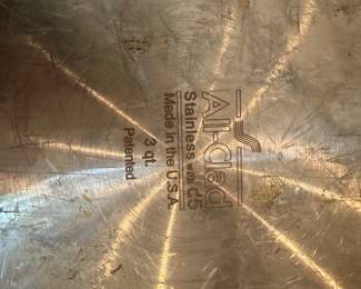 T139 - $50. All-Clad Stainless 3 qt pot. 