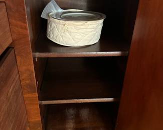 T5 - $595. Antique Federal Style Side Board. Measures 26" deep x 75" long x 50.5" tall.