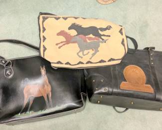 leather horse bags 