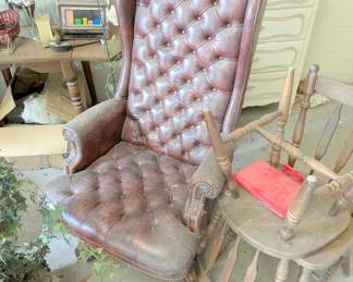highback leather chair