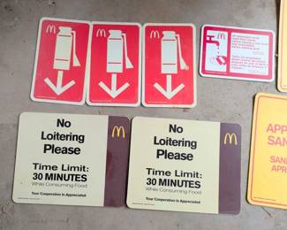 no loitering mcdonalds signs fire extinguisher sin 